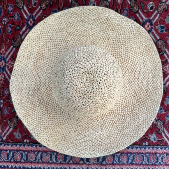 NWT DOEN TAFT NATURAL RAFFIA WOVEN HAT S/M - Picture 5 of 11
